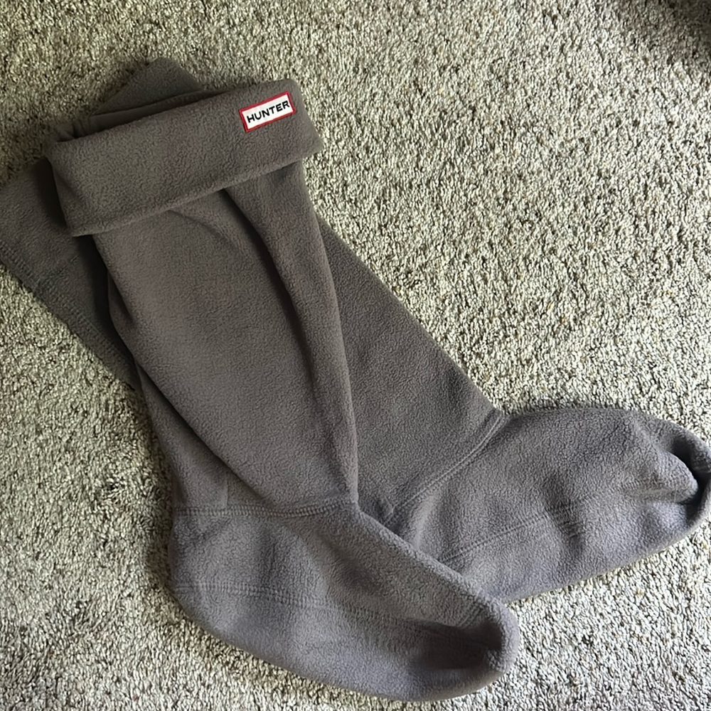 Hunter Gray Fleece Boot Socks